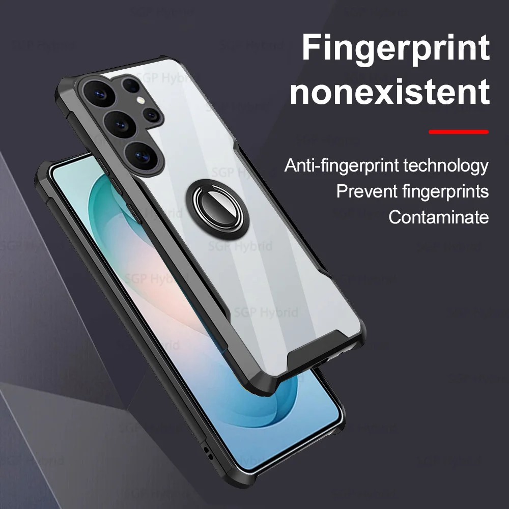 Clear Acrylic Phone Back Shell with TPU Soft Frame - Anti-Scratch Protective Case