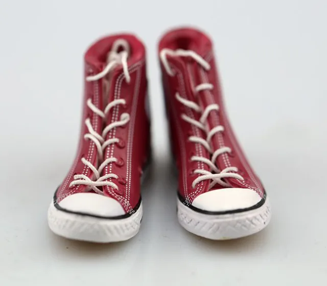 1/6 Scale High Top/Low Top Female/Male Fashion Canvas Sneakers Shoes Inside Empty for 12 inches Action Figure Body Accessory 3