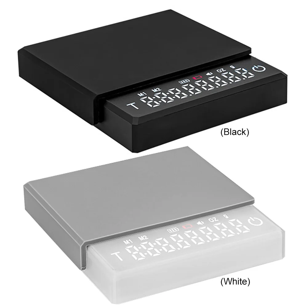 주방 커피 체중계 고정밀 드립 에스프레소 체중계, USB 충전 터치 센서, 홈 바리스타 액세서리, 0.1g