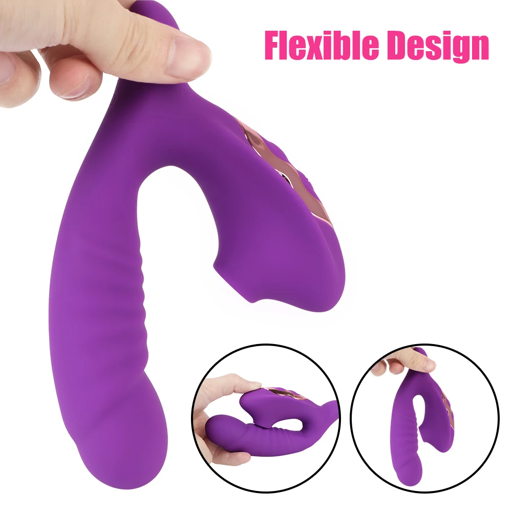 Sugvibrator Klitoris G-punktsmassage Klitorisstimulator Oral Tungsugning Dildovibrator Sexleksak Oris_voghion.com