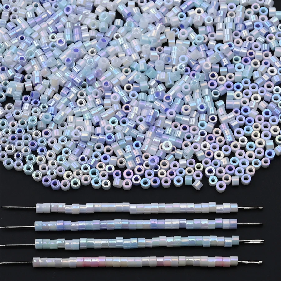 Perles artisanales tchèques, 2mm, taille colorée, graine de verre, breloque pour la fabrication de bijoux, collier, fournitures de bricolage