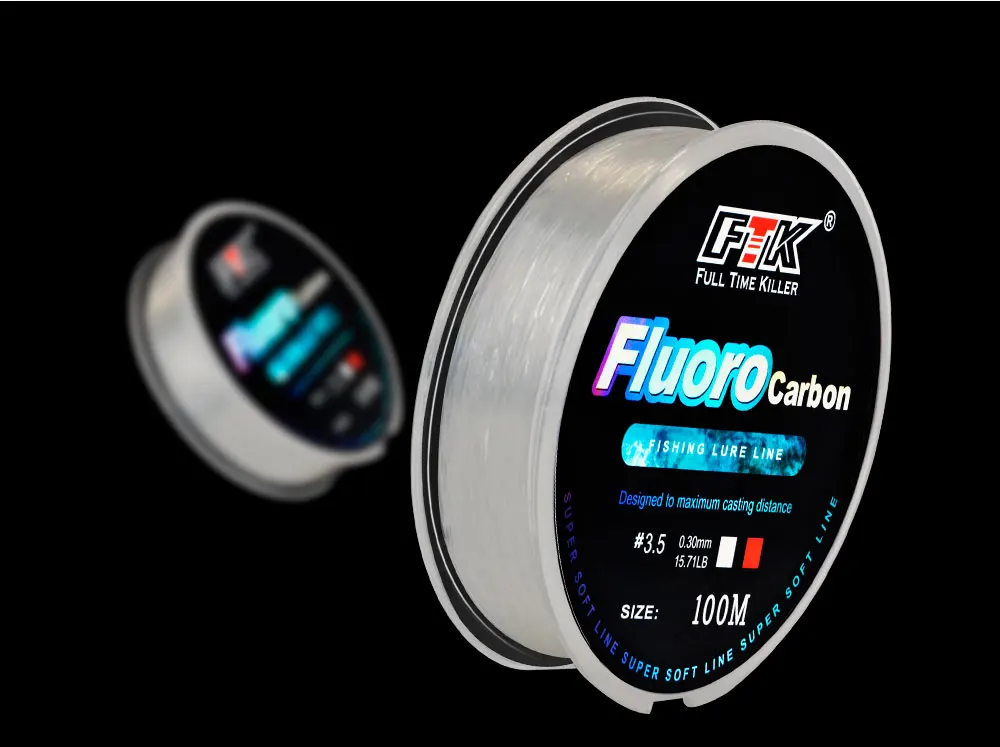 FTK 100M Fluorkohlenstoff Beschichtung Angelschnur 0,14 MM-0,50 MM 4,136 LB-34,32 LB Carbon Faser Führer Angeln Locken Draht Linie Japan – Detail 12