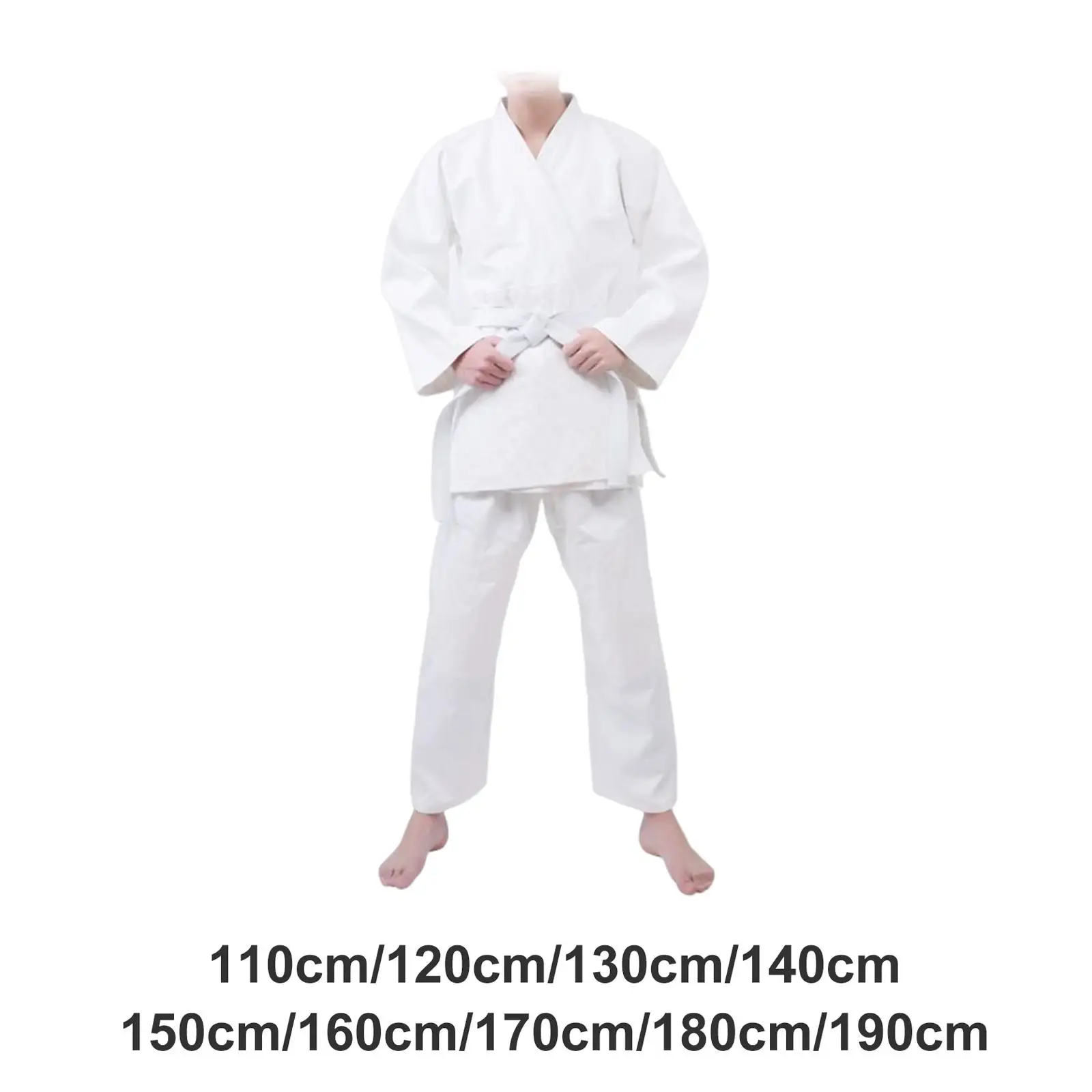 Traje de uniforme de Judo Unisex, cinturón de manga larga, traje ligero