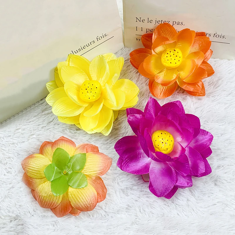1Pcs10cm18cmArtificialLotusFlowerHeadFakeSilkFlowerSimulation