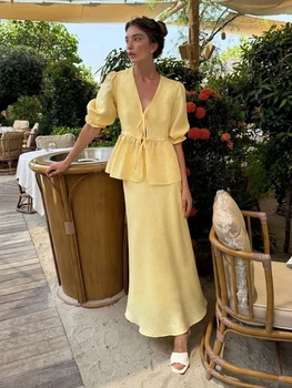 Women's Cotton Skirt Set 2