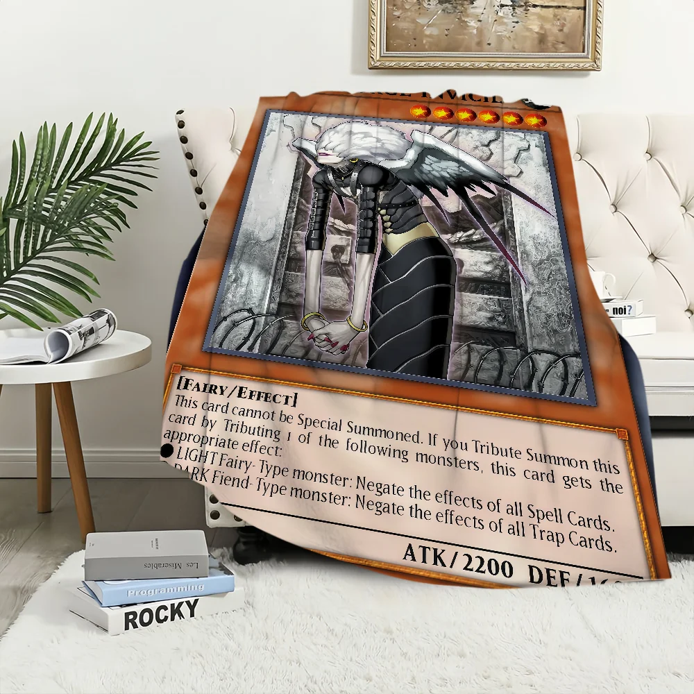 Anime Yu Gi Oh Card Dragon game Blanket Flannel warm comfort  soft plush blanket for sofa living room office bedroom travel gift 6