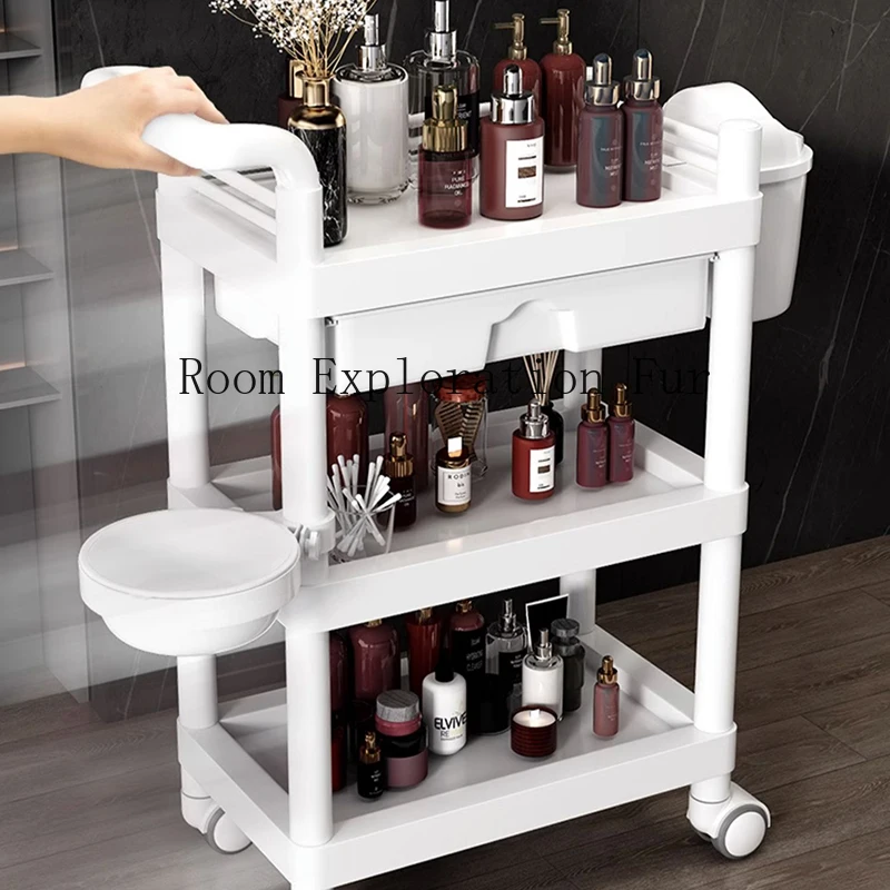 Spa Rolling Lash Salon Trolley Pedicure Nails Cosmetic Hairdresser Salon Trolley Beauty Carrito Auxiliar Furniture WKST