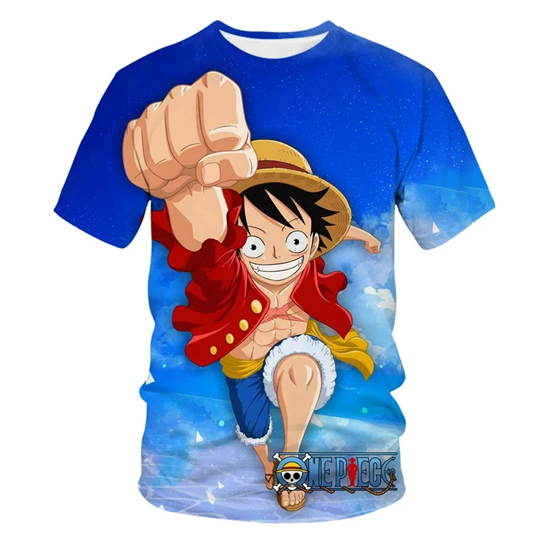 Camiseta infantojuvenil Luffy pirata 4-12 vermelha, One Piece