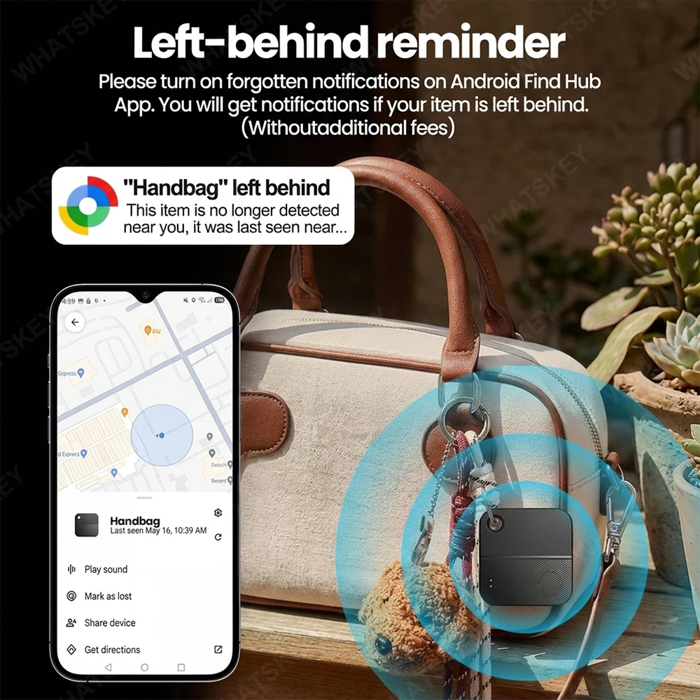 Smart Location Tracker for Android Devices - Key Finder Compatible with Google Find App