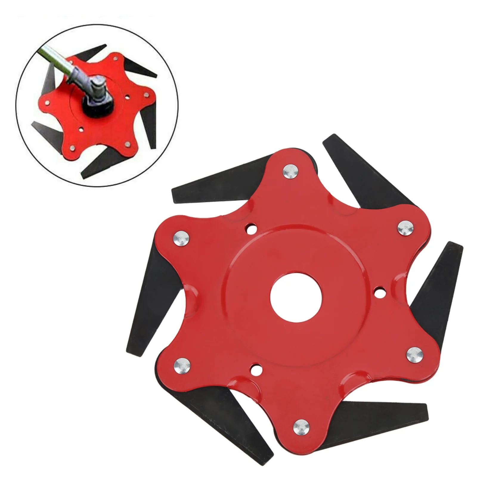 6 Teeth Trimmer Head Steel Blades Razors Lawn Mower Garden Grass Eater