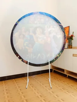 Metal Background Cover Stand Round Heightened Iron Arch Balloon Stand Birthday Party Baby Shower Background Decoration Stand 2