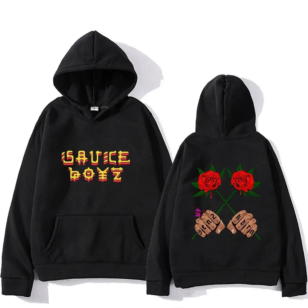 

Eladio Carrion Sauce Boyz Monarca Hoodies Heavy Mental Hip Hop Sweatshirts Long Sleeve Men/Women Hooded Pullovers Winter Clothes