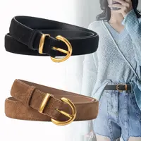 Ceinture en cuir suédé pour femme, design de luxe, décontracté, polyvalent, sangle de taille d'affaires, ceinture structurée Chimpin 5