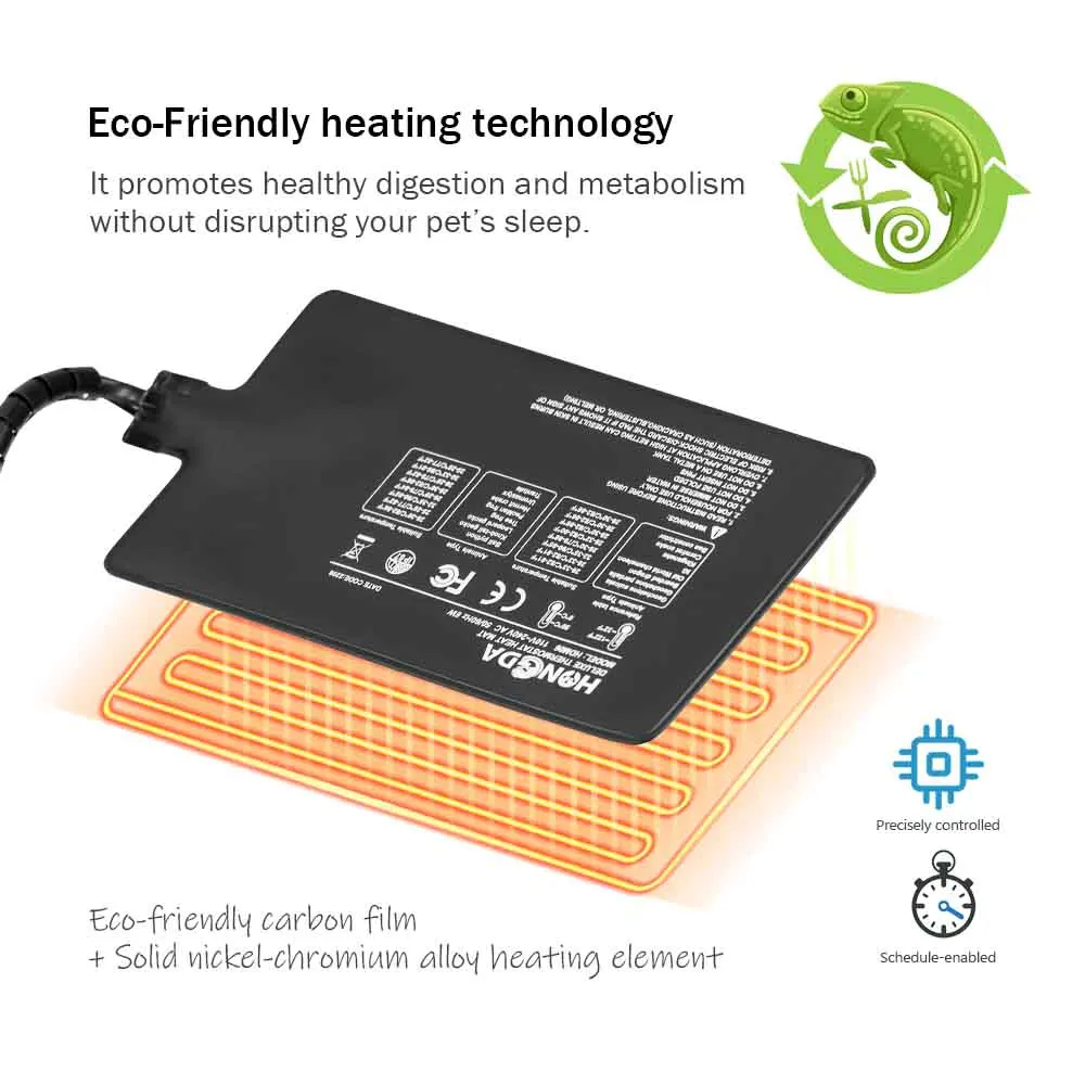 6/11/23/36W PVC Reptile Heating Pad Warmer Heat Mat with Adujustable Thermostat Indoor Garden Plants Seedling Aquarium Terrarium