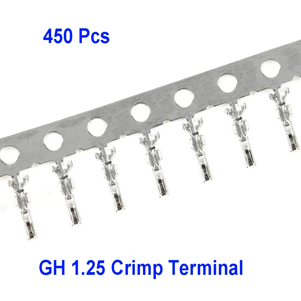 540Pcs 상자 JST GH 1.25mm 커넥터 키트 2/3/4/5/6/7/8/9/10 핀 하우징 암 커넥터 GH1.25mm 플러그 압착 단자
