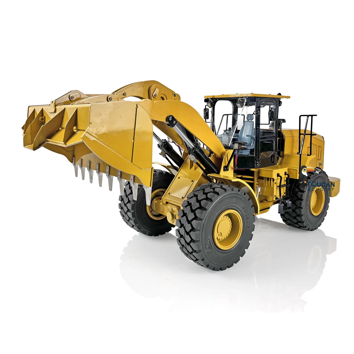 DIM 950 Metal 1/12 Hydraulic RC Loader Car Truck Assembled Painted Model ESC Motor Servo Battery Charger Remote Control 4