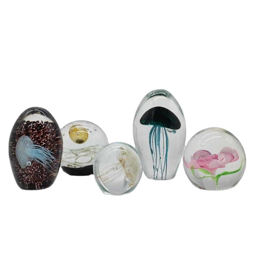 

Exquisite Hot Selling Handmade Pink Petal Murano Glass Paperweight Ornaments