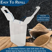 Shaker d'assaisonnement de Camping 2 en 1, pot à épices polyvalent avec couvercle, boîte de rangement à 2 compartiments pour barbecue en plein air, sel et poivre, 1/2 pièces 3