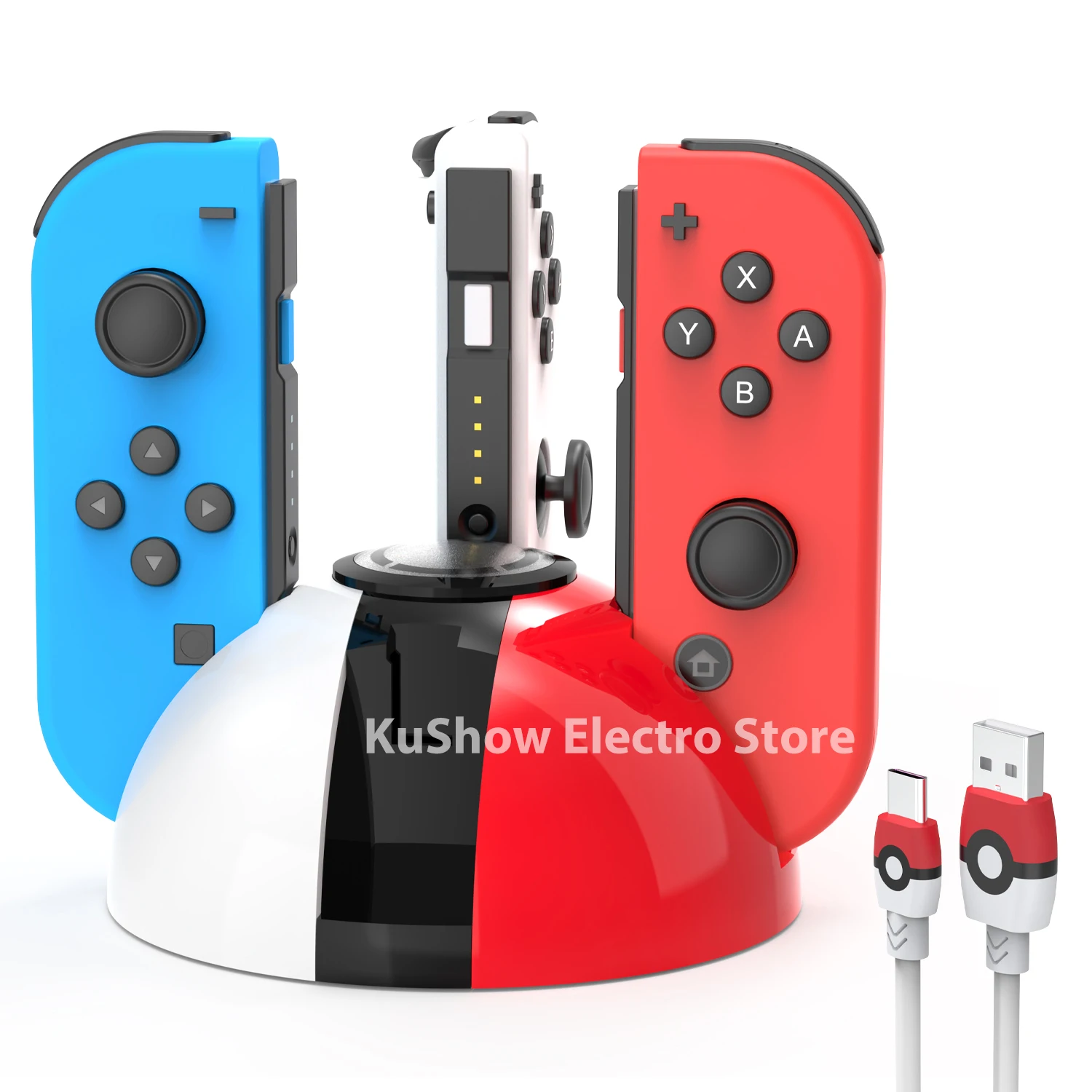 Antank Switch Controller Base Di Ricarica Per Nintendo Switch Joy Con E Switch Oled Joycon Con Cavo Di Ricarica Usb-C/Indicatore Led