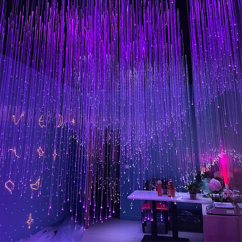 

Party Decoration Starry Opticcal Fiber Light String Wedding Ceiling Centerpieces Props For Bar KTV Event Site Layout