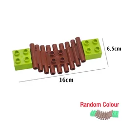 Large Building Block Playset with Slide, Swing, Seesaw & Ferris Wheel - Children's Educational Toy and Gift (Wooden Bridge)