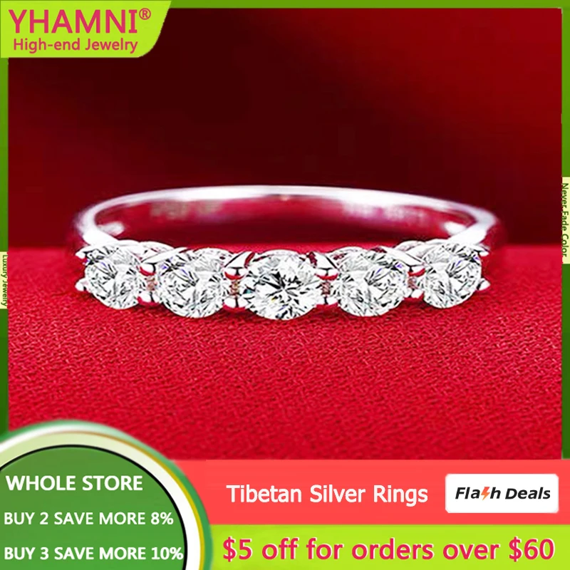 925 Silver Original Ring Women White Zirconia 925 Silver Original