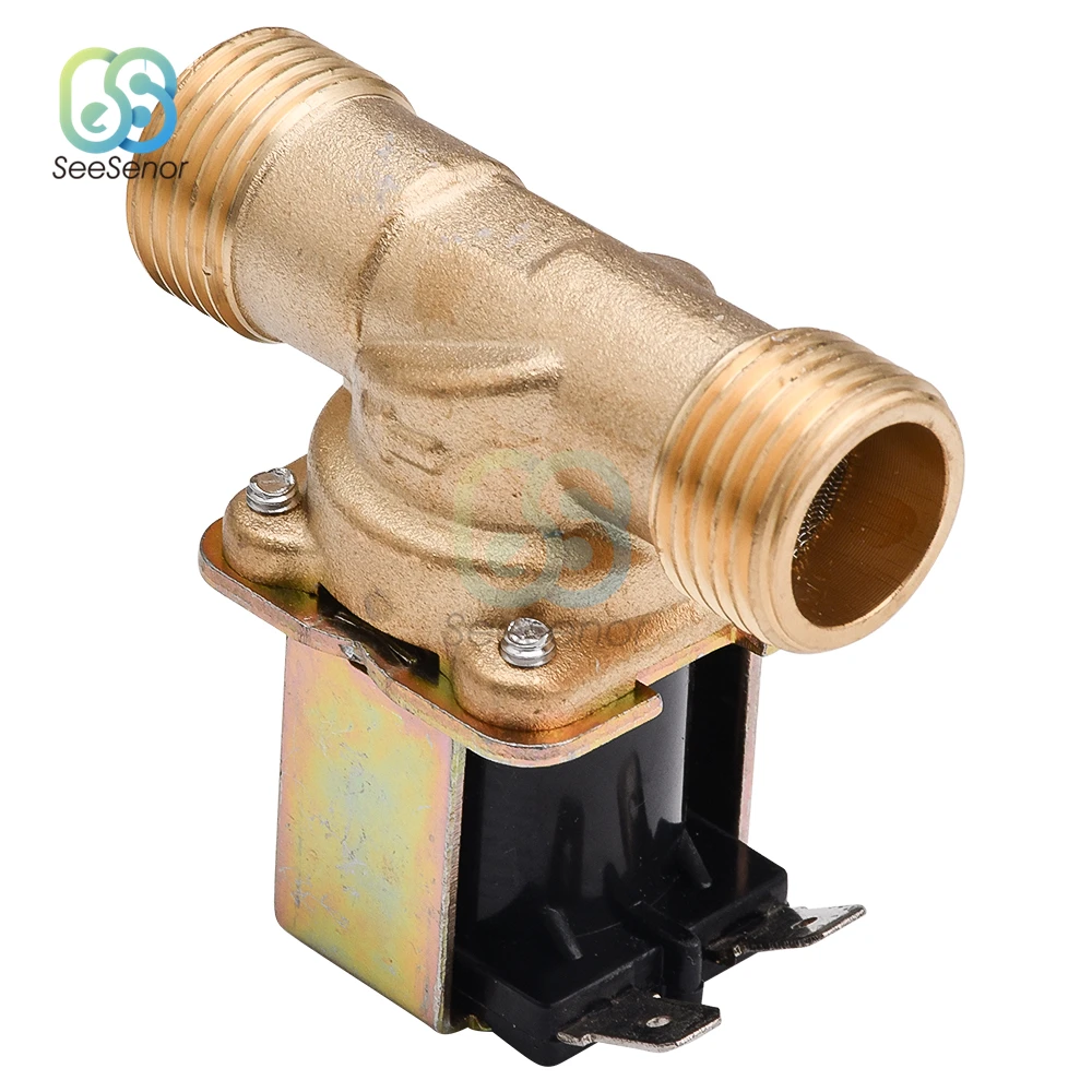 bronze válvula solenóide elétrica ac dc controlador da válvula de controle água interruptor de fluxo de entrada de ar da água