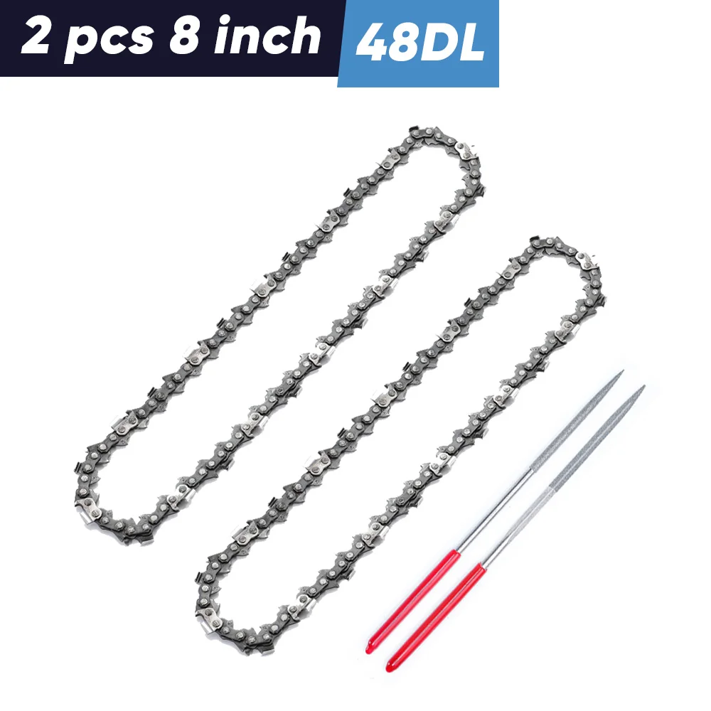 GTBL 4Pcs 8 Zoll Mini Kettensäge Kette Ersatz Guide Säge