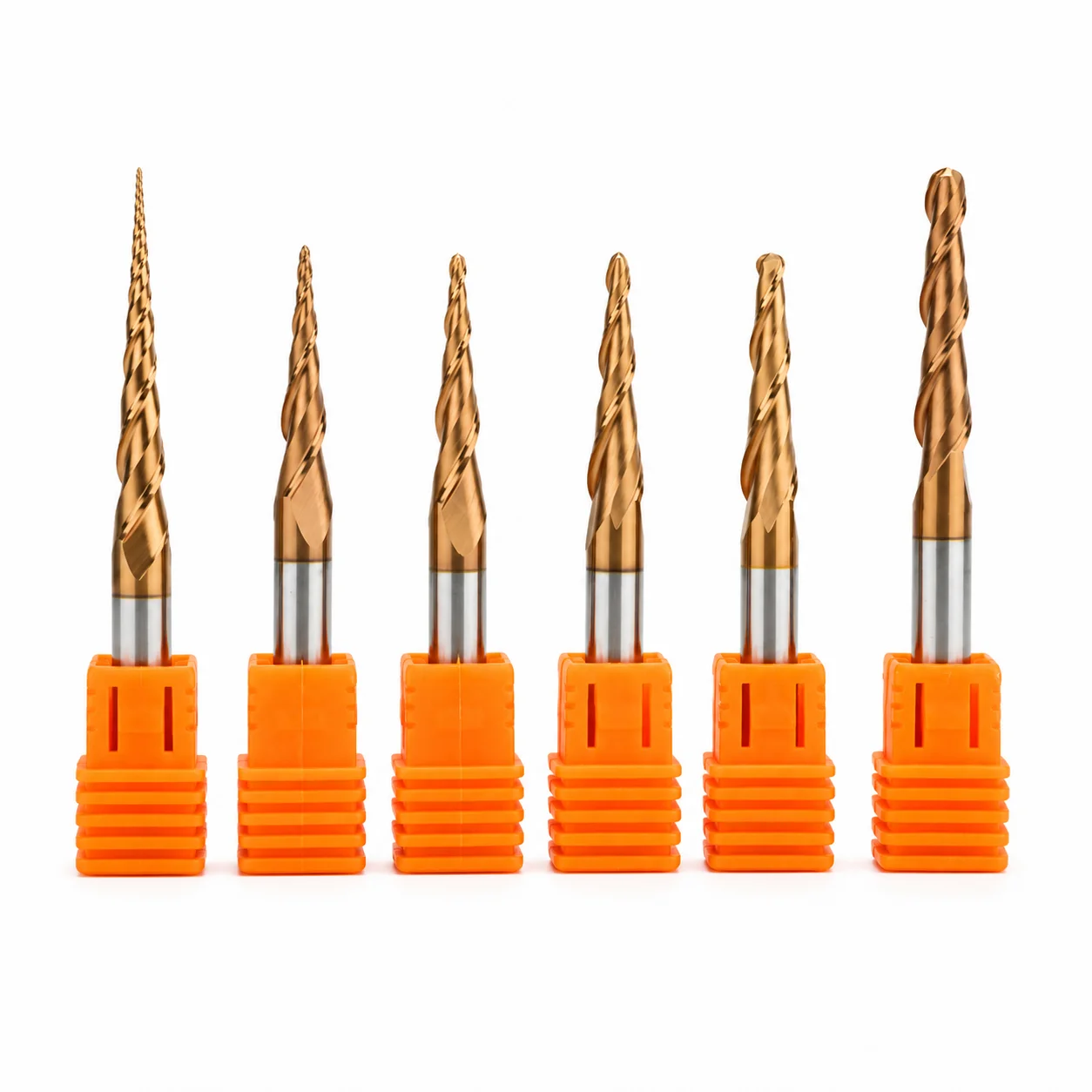 XUHAN Vollhartmetall-Schaftfräser Zoll 4mm 6mm 8mm Kugelfräser Kegelfräser CNC-Fräser für Holz und Metall