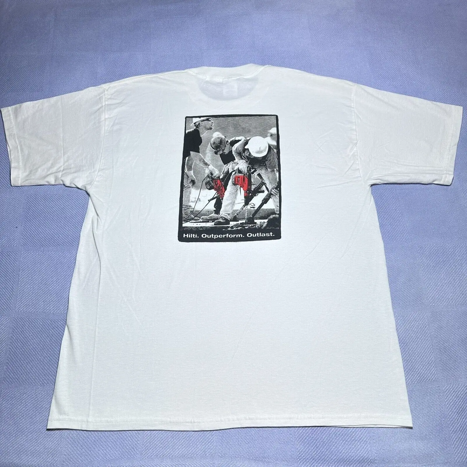 Vintage 2000S Hilti Outexeract Outlast Utensili Elettrici T-Shirt Da Costruzione Taglia Xl Maniche Lunghe O Corte