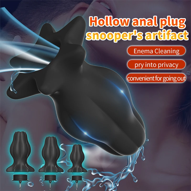 1 pc Hollow Anal Plug Butt Plug With Stopper Anal Dilator Anus Tunnel Expansion Prostate Massager Sex Toys Vagina Anchor Shower