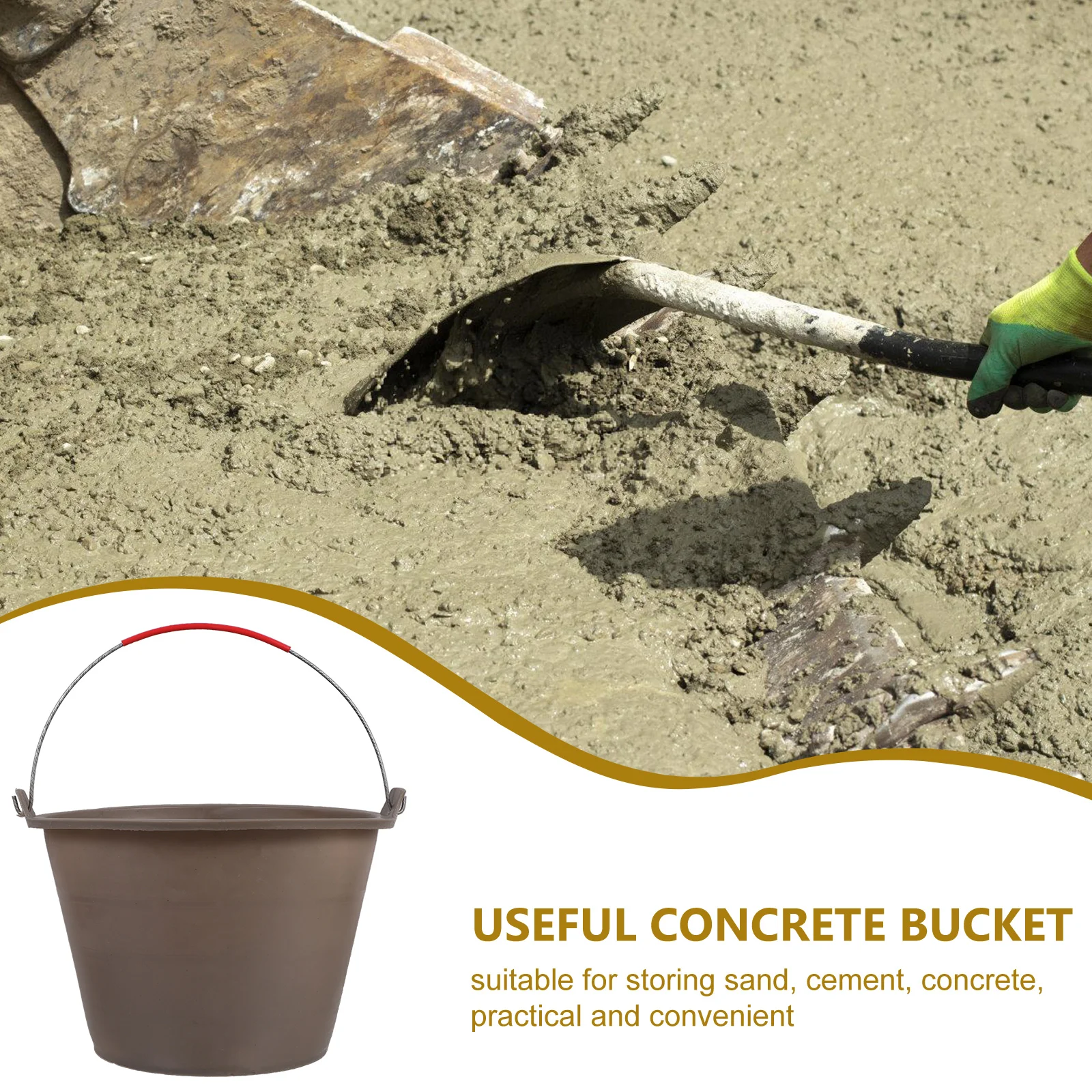 Sand Bucket Beef Tendon Cement Mason Buckets Cleaning Fish Pp Plastic Empty Portable