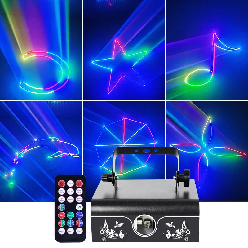 460mW RGBY Laser Projektor DJ Bühnenbeleuchtung DMX Bar Club