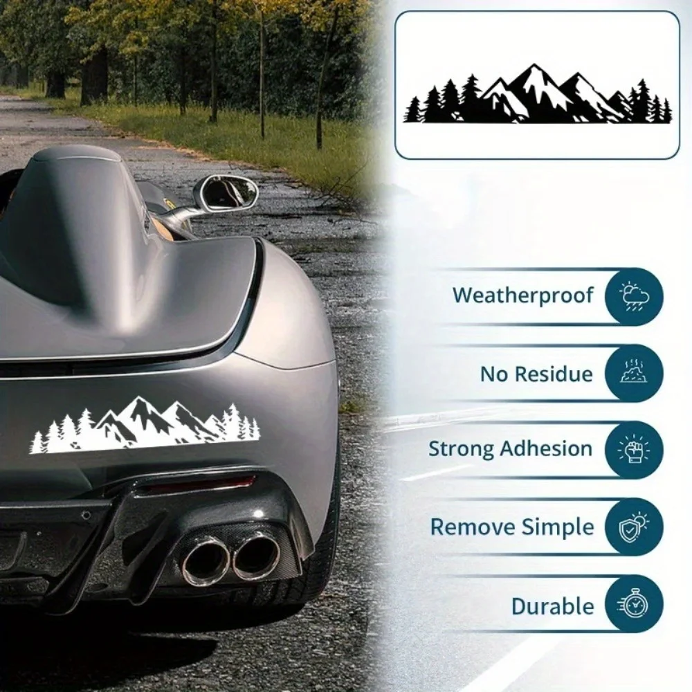 Car Exterior Stickers Forest Snow Mountain Styling Personalized Decals Car Fashion Decoration Stickers Decorative Accessories