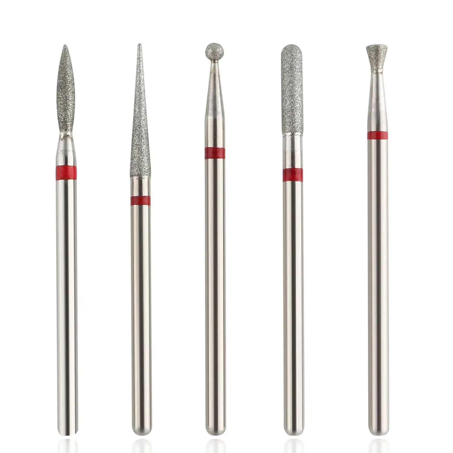 Diamond Nail Drill Bit Set 5PCS Milling Cutters for Manicure Cuticle Remove for Electric Drill Machine