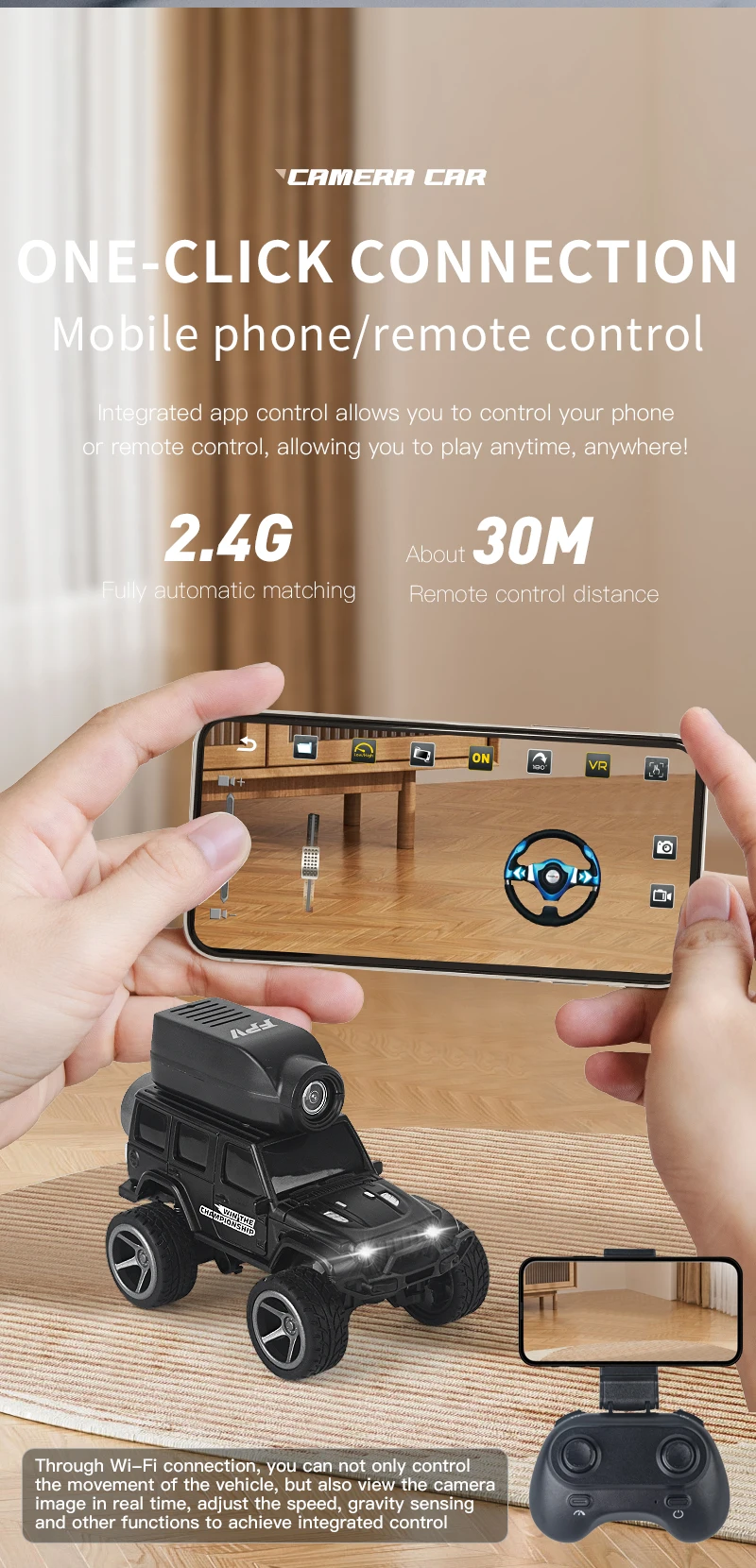 Mini Remote Controlled Racing Car With Wifi Camera And App Control_voghion.com