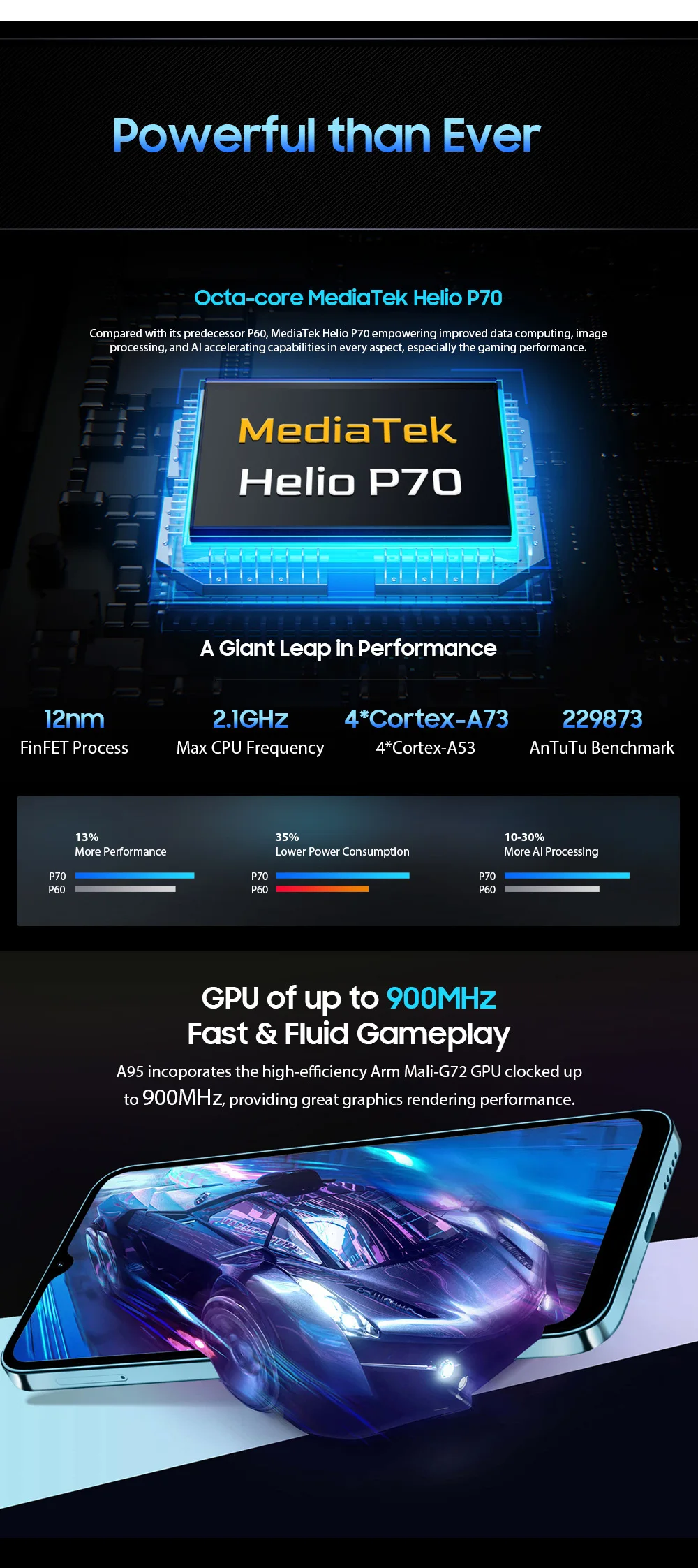 8gb ddr3 Blackview A95 Helio P70 Smartphone Android 11 Mobile Phone 8GB ROM 128GB RAM 6.528" HD+ Screen 20MP Camera 4380mAh Cellphone best ram for gaming