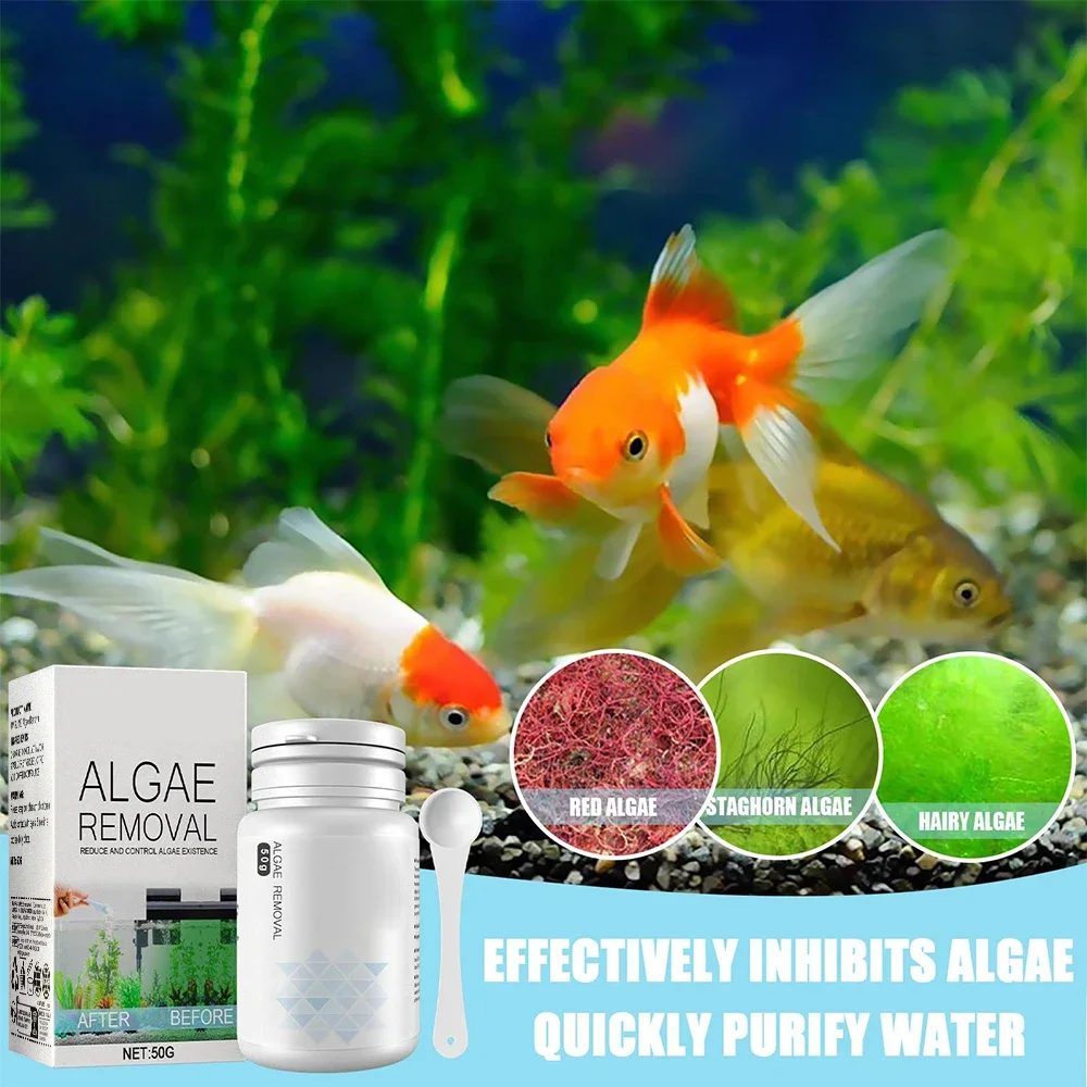 algae remover moss remover fish tank fish pond aquarium green algae bactericidal removal improving water transparency 50g
