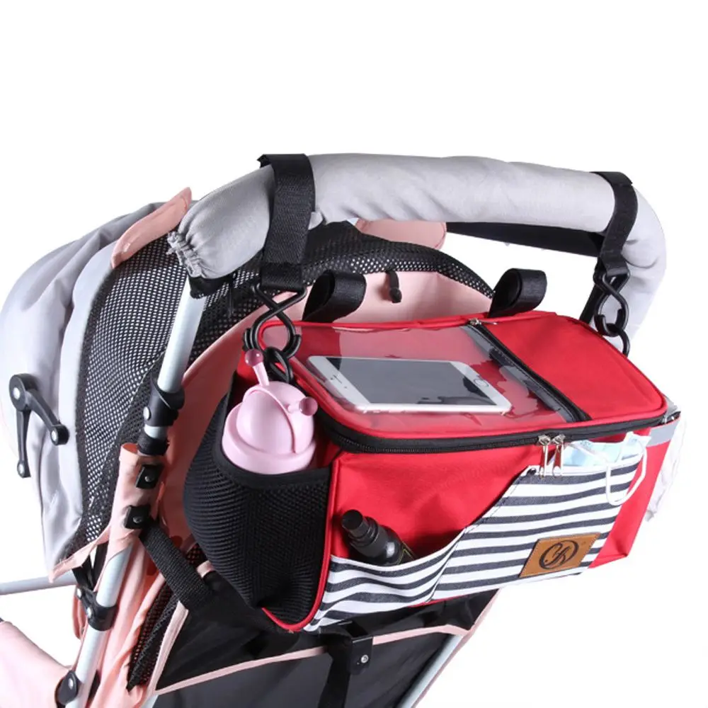 

Stroller Accessories Wearproof Stripe Mummy Organizer Travel Bags Newborn Pram Cart Baby Stroller Bags Diaper Nappy Bag