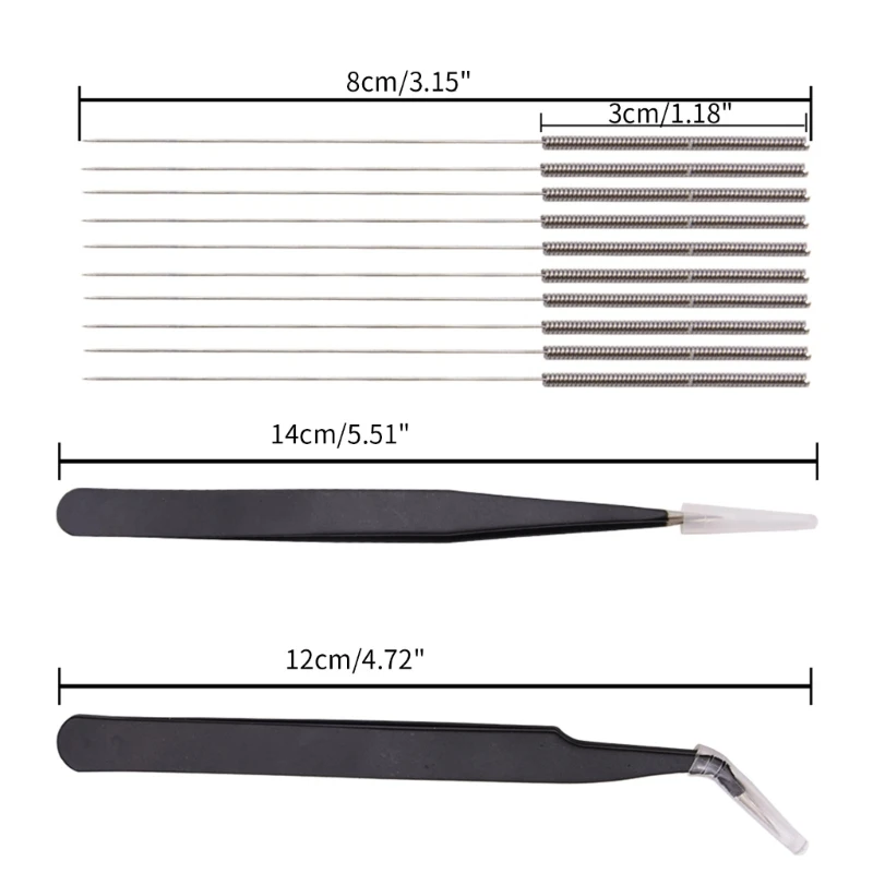 3D 프린터 노즐 클리너 0.2/0.25/0.3/0.35/0.4mm 청소 바늘 핀셋 드롭 배송