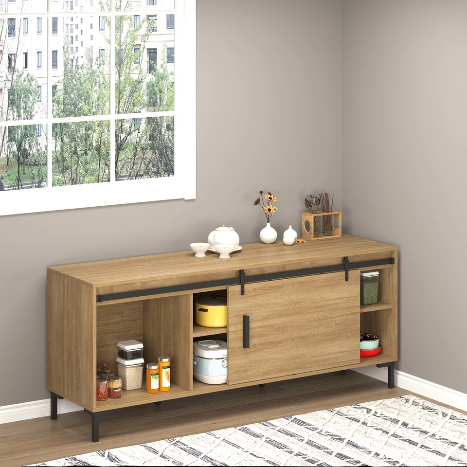 Kit Porta Scorrevole Homcom - Guida In Acciaio Per Porte Legno Fino A 20kg - Foto 8