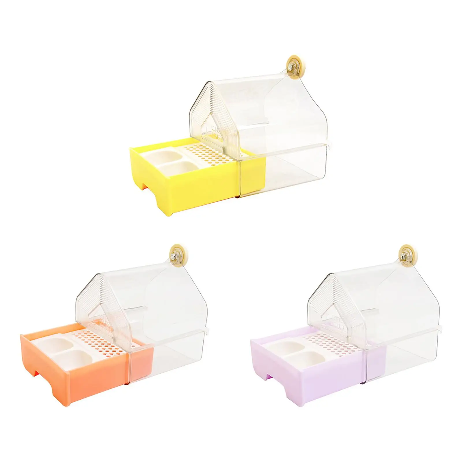 Parrot Bathing Box Clear Parrot Bath Tub for Finches Canaries Like Lovebirds