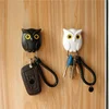 1/3PCS Magnetic Owl Key Holders Self Adhesive Magnets Hold Keychain Key Hanger Hooks Will Open Eyes Home Wall Decorative Hooks 3