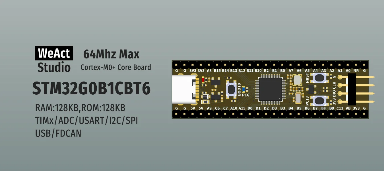WeAct STM32G0B1CBT6 STM32G0B1 STM32G0 STM32 Kernplatine Demo Board – Detail 1