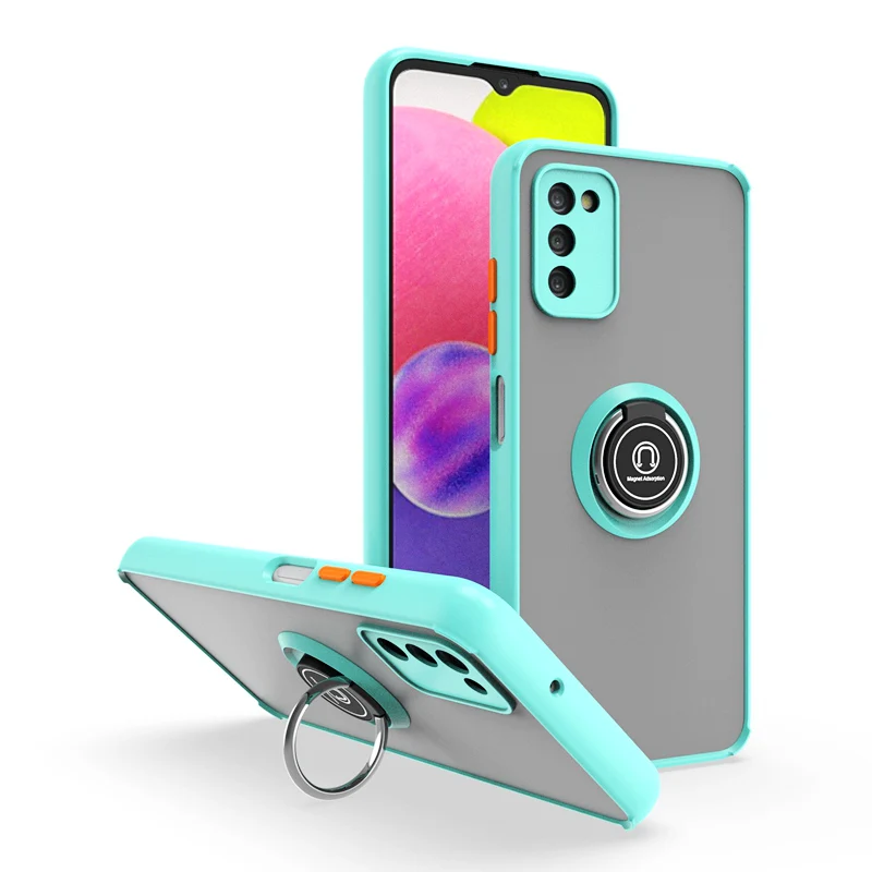 KEYSION Custodia Opaca di Moda per Samsung A03S A02S A03 A21S A20S A11 Anello Trasparente Del Basamento Della Copertura Del Telefono Antiurto per Gal_voghion.com