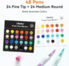 Ohuhu Acrylic Paint Markers 48 Paint Pens Reversible Tip Acrylic Markers Waterproof for Rock Painting Easter Egg Wood Plastic 6