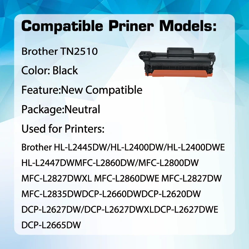 Kompatibler Toner Für Brother TN2510 HL-L2400DW HL-L2400DWE HL-L2445DW