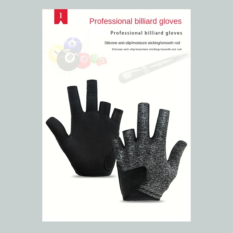 Glove Professional Fix Finger Billiard Wristband Gloves Carom Snooker Practice Billiards Accessories 5