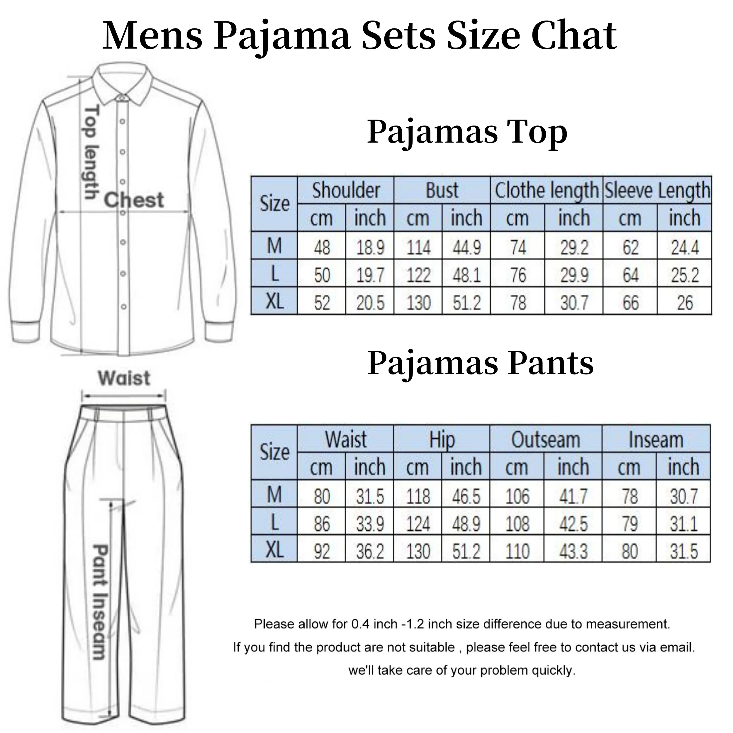 Mens Flannel Pajamas Set Cotton Plaid Pjs Button Down Warm Soft Lounge Sleepwear