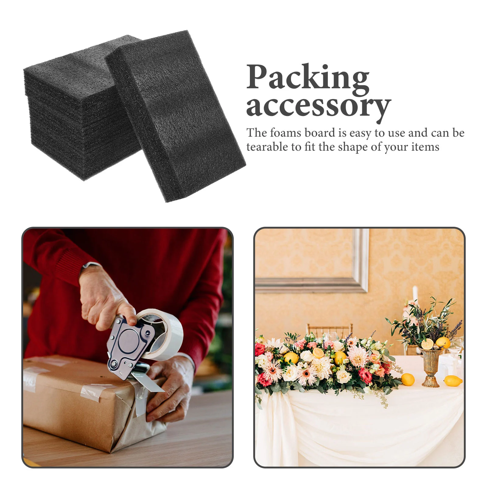 Toolbox Packaging Lining Foam Blocks 4 Pcs for Crafts Pearl Supply